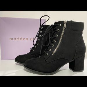 Madden Girl Tell Lace-Up Booties